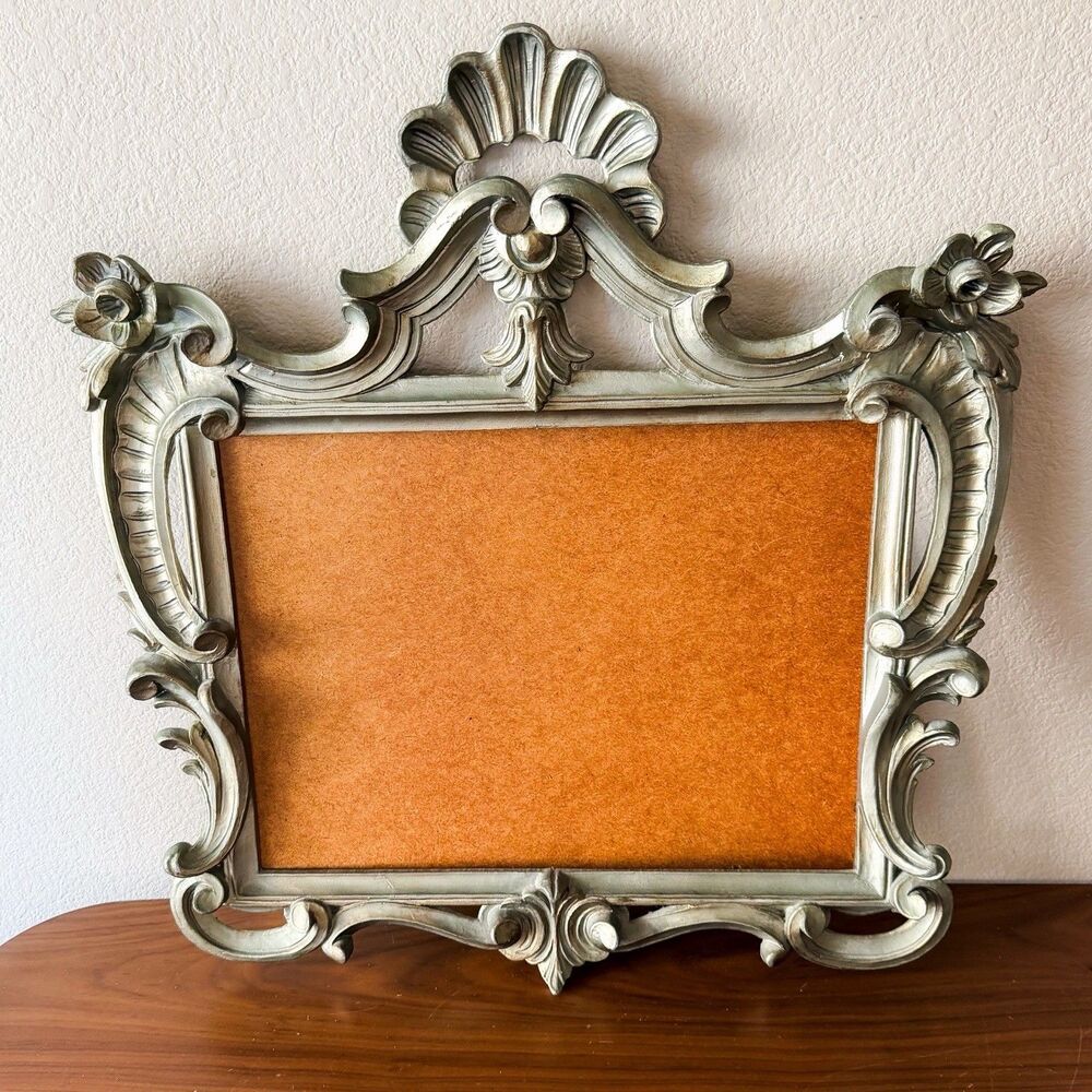 Vintage Italian Florentine Wall Mirror Frame w/ Original Backing No Mirror